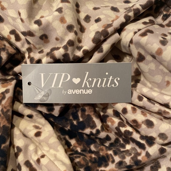 18/20 VIP Knits by Avenue  brown and tan top with full arms - NWT - Picture 5 of 8